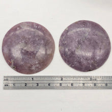 Load image into Gallery viewer, Rare 1 Vivid Purple Lepidolite Coin Focal Bead for Jewelry Making | 46x6mm | - PremiumBead Alternate Image 6
