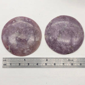 Rare 1 Vivid Purple Lepidolite Coin Focal Bead for Jewelry Making | 46x6mm | - PremiumBead Alternate Image 6