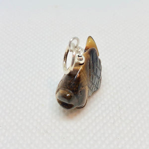 Tiger's Eye Koi Fish W/ Sterling Silver Pendant 509265TES - PremiumBead Alternate Image 5
