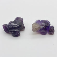 Load image into Gallery viewer, Prosperity 2 Hand Carved Amethyst Frog Beads | 20x18x9.5mm | Purple - PremiumBead Primary Image 1
