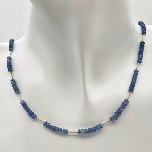 41cts Genuine Untreated Blue Sapphire & Sterling Silver Necklace 203285 - PremiumBead Alternate Image 10