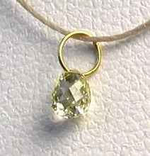 Load image into Gallery viewer, 0.29cts Natural Canary Diamond 18K Gold 4x2.5mm Pendant 8798Q - PremiumBead Alternate Image 3
