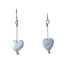 Load image into Gallery viewer, Valentine Cream Freshwater Heart Coin Pearl and 14K Gf Drop/Dangle Earrings 6503
