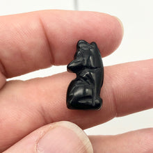 Load image into Gallery viewer, Howling New Moon Carved ObsidianWolf/Coyote Figurine - PremiumBead Primary Image 1
