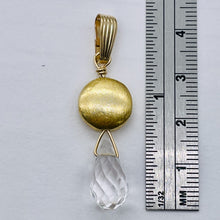 Load image into Gallery viewer, Quartz 14K Gold Filled Facetted Briolette | 1 3/4&quot; Long | Clear | 1 Pendant |
