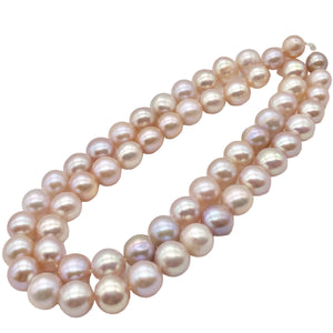 Lovely! Natural Peach Freshwater Pearl 16" Strand Graduated 6mm to 8mm 110811A