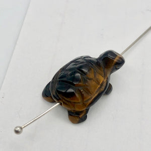 Adorable Tigereye Turtle Figurine | 20x12x9mm | Golden Brown - PremiumBead Alternate Image 8