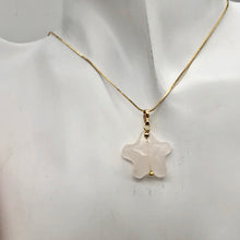 Load image into Gallery viewer, Rose Quartz Starfish Pendant Necklace | Semi Precious Stone | 14k gf Pendant - PremiumBead Alternate Image 4
