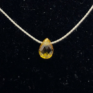 1 Natural Untreated Yellow Sapphire Faceted Briolette Bead - PremiumBead Alternate Image 4