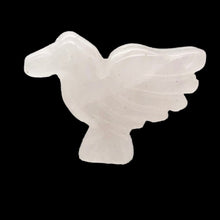 Load image into Gallery viewer, Lovely Hand Carved Rose Quartz Dove Figurine Worry Stone | 18x18x7mm | Pink

