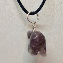 Load image into Gallery viewer, Roar! Carved Natural Amethyst Bear Sterling Silver Pendant 509252AMS - PremiumBead Alternate Image 5
