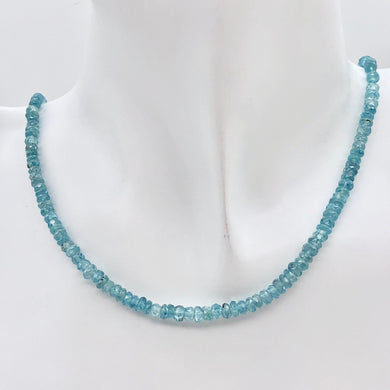 73.7cts Natural Blue Zircon 3x1.5-4x2.5mm Graduated Faceted Bead Strand 10844 - PremiumBead Primary Image 1