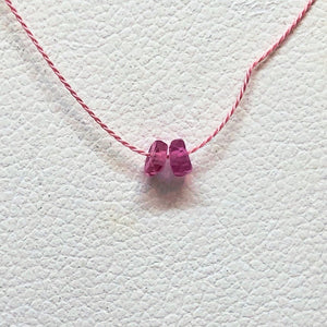 2 Natural Pink Sapphire Roundel Beads 6052 - PremiumBead Primary Image 1