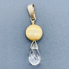 Load image into Gallery viewer, Quartz 14K Gold Filled Facetted Briolette | 1 3/4&quot; Long | Clear | 1 Pendant |
