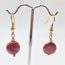 Load image into Gallery viewer, Rusty/Red 12mm Freshwater Pearl and 14k Gold Filled Earrings 307277A - PremiumBead Alternate Image 6
