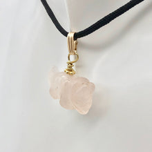 Load image into Gallery viewer, Rose Quartz Triceratops Pendant Necklace|SemiPrecious Stone Jewelry|14K Pendant | 22x12x7.5mm (Triceratops), 5.5mm (Bail Opening), 1&quot; (Long) | Pink - PremiumBead Alternate Image 8
