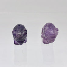 Load image into Gallery viewer, Prosperity 2 Amethyst Hand Carved Bison / Buffalo Beads | 21x14x8mm | Purple - PremiumBead Alternate Image 9
