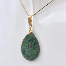 Load image into Gallery viewer, Natural Ruby Zoisite and 14K Gold Filled Pendant, 2&quot;, Green/Red 507162C - PremiumBead Alternate Image 2
