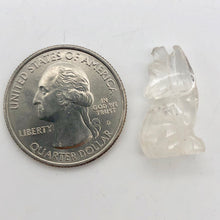Load image into Gallery viewer, Howling New Moon 2 Carved Clear Quartz Wolf Coyote Beads | 21x11x8mm | Clear - PremiumBead Alternate Image 8
