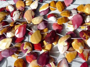 Fabulous Flat Faceted 30x20mm Briolette Mookaite Beads 004946 - PremiumBead Alternate Image 2