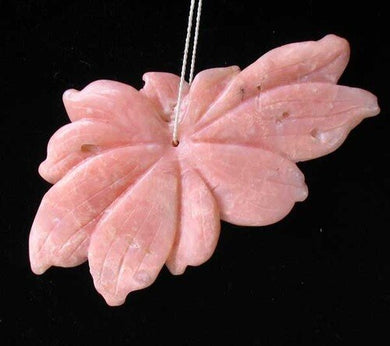 53cts Hand Carved Pink Peruvian Opal Flower Bead 10369Q - PremiumBead Primary Image 1