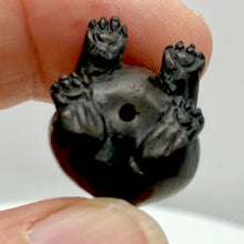 Load image into Gallery viewer, Carved Teak Sharpei Dog Ojime Netsuke Bead | 21x24x20mm | Brown - PremiumBead Alternate Image 4
