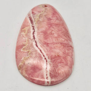 Natural Lacy Pink Rhodochrosite Pendant Bead | 60x30mm| Pink | Teardrop | 1 Bd | - PremiumBead Alternate Image 6