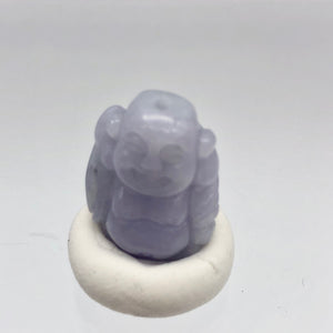 26.8cts Hand Carved Buddha Lavender Jade Pendant Bead | 21x15x9.5mm | Lavender - PremiumBead Alternate Image 8