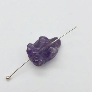 Charming 2 Carved Amethyst Turtle Beads | 22x12.5x9mm | Purple - PremiumBead Alternate Image 3