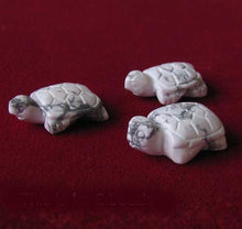 Load image into Gallery viewer, Hand Carved 2 White Howlite Turtle Beads - PremiumBead Primary Image 1
