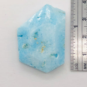 70cts Druzy Natural Hemimorphite Pendant Bead | Blue | 35x27x9mm | 1 Bead |