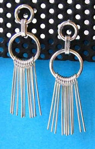 Sassy Solid Sterling Silver Designer Dangle Earrings 10123I - PremiumBead Alternate Image 2