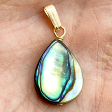 Load image into Gallery viewer, Abalone 14K Gold Filled Drop Pendant | 1&quot; Long | Blue |
