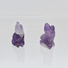 Load image into Gallery viewer, Adorable! 2 Amethyst Sitting Carved Cat Beads | 21x14x10mm | Purple - PremiumBead Alternate Image 5
