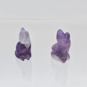 Adorable! 2 Amethyst Sitting Carved Cat Beads | 21x14x10mm | Purple - PremiumBead Alternate Image 5