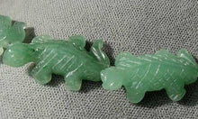 Load image into Gallery viewer, Charming 2 Carved Green Aventurine Lizard Beads | 27x15x7mm | Green - PremiumBead Primary Image 1
