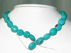 Charming Natural Turquoise Pebble Beads Strand 108487 - PremiumBead Alternate Image 2