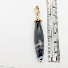 Load image into Gallery viewer, Hot! Black &amp; White Sardonyx &amp; 14Kgf Pendant | 2.5" Long | - PremiumBead Alternate Image 6
