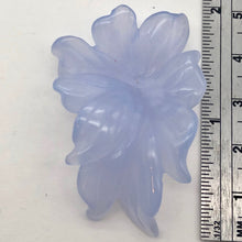 Load image into Gallery viewer, 42cts Exquisitely Hand Carved Blue Chalcedony Flower Pendant Bead - PremiumBead Alternate Image 6
