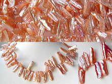 Load image into Gallery viewer, Natural Strand Peach Biwa/Stick Pearls From 24-13mm 107244 - PremiumBead Primary Image 1
