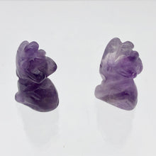 Load image into Gallery viewer, Howling 2 Carved Amethyst Wolf / Coyote Beads | 21x11x8mm | Purple - PremiumBead Alternate Image 5
