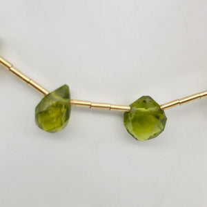Natural Green Peridot Briolette & 14Kg 26 inch Necklace 867 - PremiumBead Alternate Image 4
