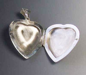 Love Sterling Silver Heart Locket Pendant 10029B - PremiumBead Alternate Image 3