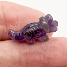 Load image into Gallery viewer, Purple Dinosaur Amethyst Triceratops Figurine/Worry | 22x12x7.5mm | Purple
