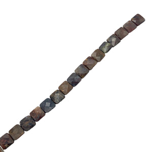 Faceted Pietersite Bead 8" Strand! |12x12x5mm | red-brown | Square | 16 beads |