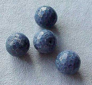 4 Faceted 14mm Blue Sponge Coral Beads 004658 - PremiumBead Alternate Image 8