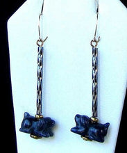 Load image into Gallery viewer, Hand Carved Sodalite Dog Puppy and 14Kgf Earrings 6142 - PremiumBead Primary Image 1
