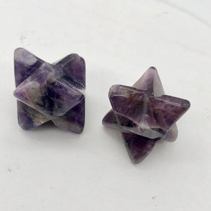 Kabbalah 2 Carved Amethyst Merkabah Star Beads 9288Am | 25x15x15mm | Purple - PremiumBead Alternate Image 8