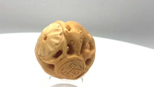 Load and play video in Gallery viewer, Carved Chinese Zodiac Year of the Rat Bone Bead | 360mm | Cream | Round | 1 Bd |
