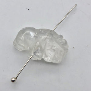 Charge! Quartz Hand Carved Bison / Buffalo Figurine | 21x14x8mm | Clear - PremiumBead Alternate Image 5